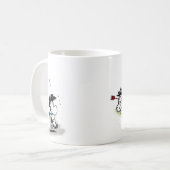 ノルマン人及び町のマスコットのマグ コーヒーマグカップ (正面左)