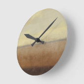 ノルマン人Wyattによる孤独な砂漠の景色 ラウンド壁時計 (傾斜)