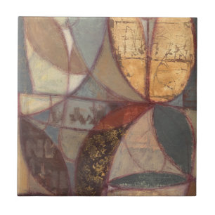 ノルマン人Wyattによる抽象的な花葉の絵画 タイル