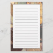 ノルマン人Wyattによる抽象的な花葉の絵画 便箋 (正面)