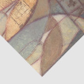 ノルマン人Wyattによる抽象的な花葉の絵画 薄葉紙 (詳細)