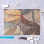 ノルマン人Wyattによる抽象的な花葉の絵画 薄葉紙 (クラフト)