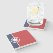 ノルマン州旗（オクラホマ州） ストーンコースター (横)