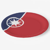 ノルマン州旗（オクラホマ州） ペーパープレート (アングル)