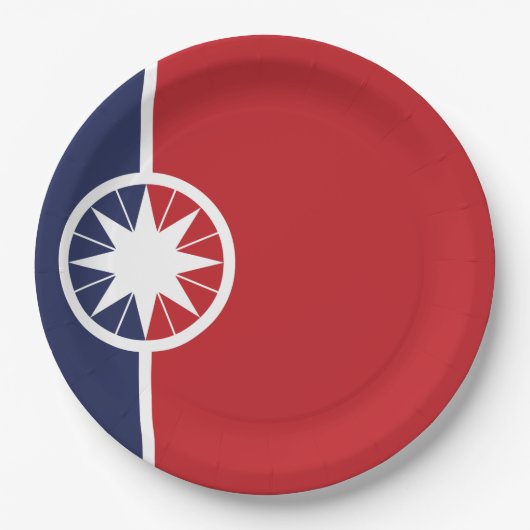 ノルマン州旗（オクラホマ州） ペーパープレート (正面)