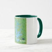 ノルマン湖サウスカロライナのレトロな地図 マグカップ (正面右)