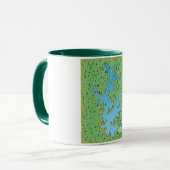 ノルマン湖サウスカロライナのレトロな地図 マグカップ (正面左)