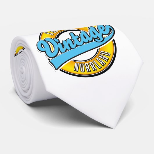 ノルランドスウェーデンヴィンテージスタイルロゴボタン ネクタイ (ロール)