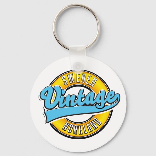 ノルランドスウェーデンヴィンテージスタイルロゴ キーホルダー (正面)