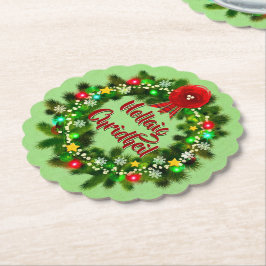 ノレイグチェリジルスコティッシュクリスマス ペーパーコースター