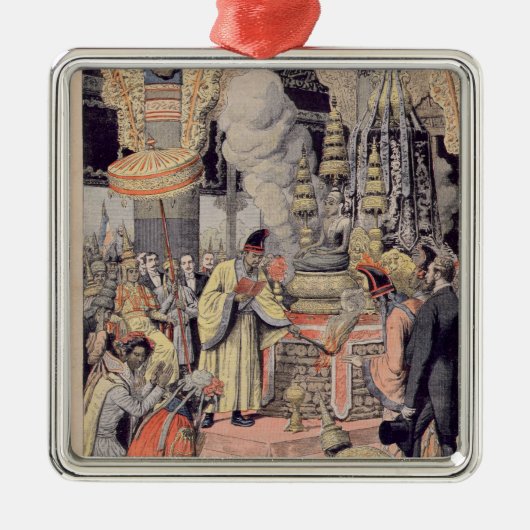 ノロドム1世の厳粛な火葬 メタルオーナメント (正面)