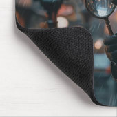 ノワールで狡猾なキツネの探偵 マウスパッド (コーナー)