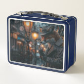 ノワールで狡猾なキツネの探偵 メタルランチボックス (裏面)