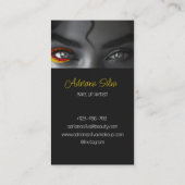ノワールのエレガンス:洗練されたメイクアップアーティスト 名刺 (裏面)