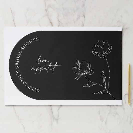 ノワールブライダルシャワーランチョンマットテーブルフローラ紙パッド ペーパーパッド (インサイチュ)