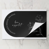 ノワールブライダルシャワーランチョンマットテーブルフローラ紙パッド ペーパーパッド (折り畳み)