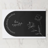 ノワールブライダルシャワーランチョンマットテーブルフローラ紙パッド ペーパーパッド (正面)