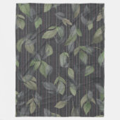 ノワール織離れ織製ストライプ品 フリースブランケット (正面)