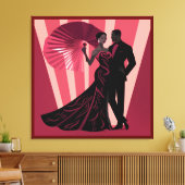 ノワール・エレガンス・レッド#1 キャンバスプリント (インサイチュ (リビング))