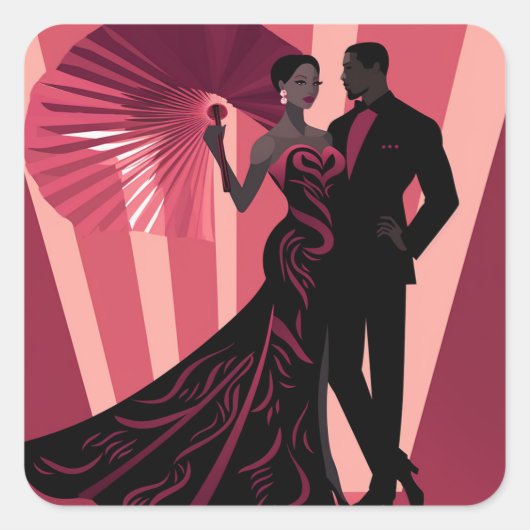 ノワール・エレガンス・レッド#1 スクエアシール (正面)