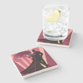 ノワール・エレガンス・レッド#1 ストーンコースター (横)