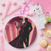 ノワール・エレガンス・レッド#1 ペーパープレート (パーティー)