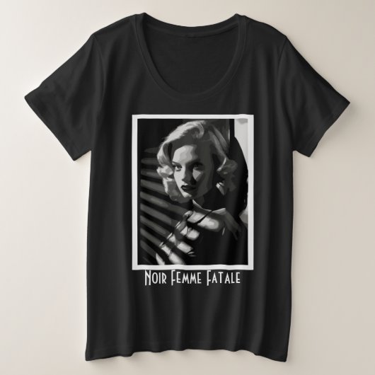 ノワール・フェム・ファターレ プラスサイズTシャツ (デザイン正面)