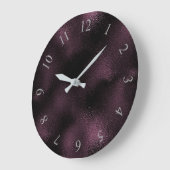 ノワール・ブルゴーニュ・マルーン・グレーローマ数字 ラージ壁時計 (傾斜)