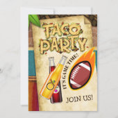 ノンアルコール フットボール タコパーティー ご招待 招待状 (正面)