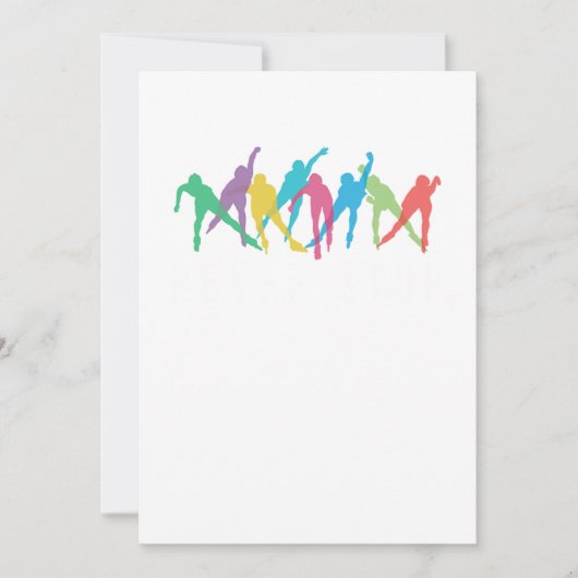 ノンインストップラインスケートで滑るローラーブレーディングローラースカ 招待状 (正面)