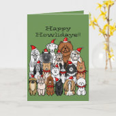 ノングルスポーツのープドッグホリデーカード カード (黄色い花)