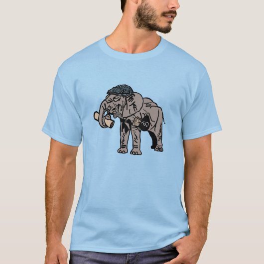 ノンシャランジャンボTシャツ (ブルー) Tシャツ (正面)