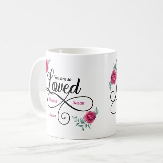 ノンナあなたはとても愛されているマグ コーヒーマグカップ (正面左)