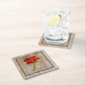 ノンナのカリフォルニアポピー スクエアペーパーコースター (インサイチュ)