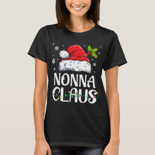 ノンナクラウスサンタ面白いクリスマスパジャママッチング Tシャツ