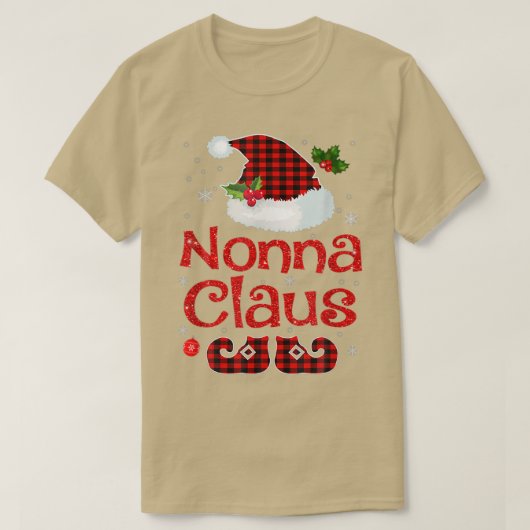 ノンナサンタクラフハットクリスマスサンタファミリークリスマス Tシャツ (デザイン正面)