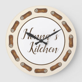ノンナズキッチンイタリアンベーカリーカノリペストリー ラージ壁時計