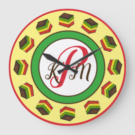 ノンナズキッチンイタリアンベーカリーレインボークッキー ラージ壁時計