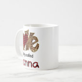 ノンナヒョウハートハッピーマザーズ・デイと呼ばれる コーヒーマグカップ (正面左)