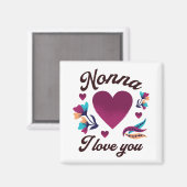 ノンナ愛してる祖母あなたを愛してる マグネット (正面/裏面)