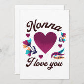 ノンナ愛してる祖母あなたを愛してる 招待状 (正面/裏面)