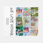 ノンナ祖母フォトコラージュフリースブランケット フリースブランケット (正面(横))