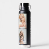ノンナ |おばあちゃんイタリアンのカスタム日付4フォトブラック ウォーターボトル (正面)