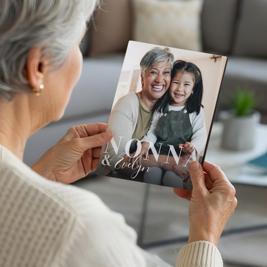 ノンナ&孫スクリプト名フォトキープサケ フォトプラーク