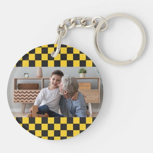 ノンノのタクシー | 祖父おもしろいニックネーム写真 キーホルダー (裏面)