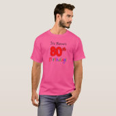 ノンノの80歳の誕生日パーティーお祝いイベント Tシャツ (正面フル)