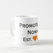 ノンノブラック&オレンジマグカップに昇格 コーヒーマグカップ (正面左)