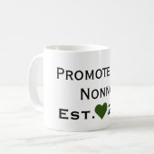 ノンノブラック&グリーンマグカップに昇格 コーヒーマグカップ (正面左)