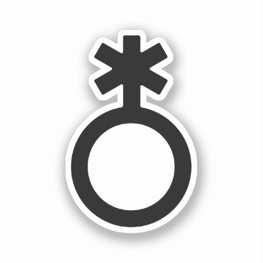 ノンバイナリーのジェンダーシンボル シール (正面)
