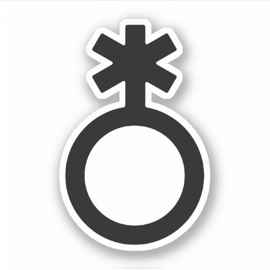 ノンバイナリーのジェンダーシンボル シール (正面)